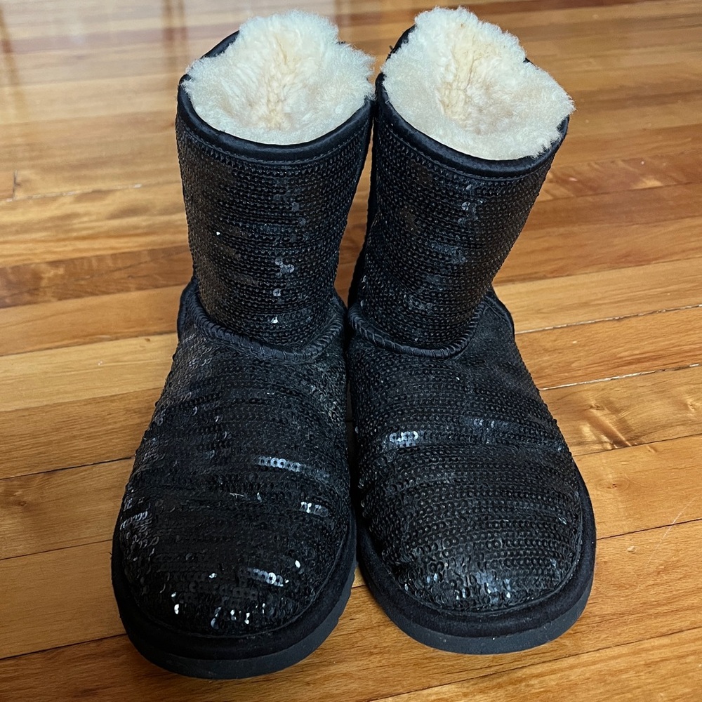 Ugg Classic Short Black Sequin Boots